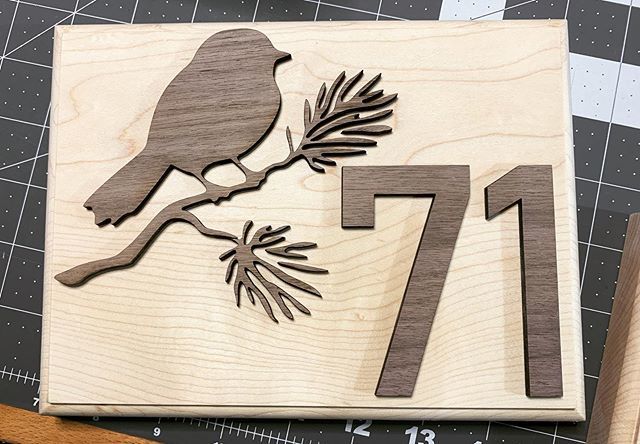 ThingsMattMakes's tweet photo. #workinprogess on a house number made from #maple and #walnut using my #k40laser #thingsmattmakes #tmm #maker #makermovement @imake @k40 #contrastingwood  #lasercutter #laser #k40laserengraver https://t.co/BJlLUndqzq https://t.co/kYYP7j14VY