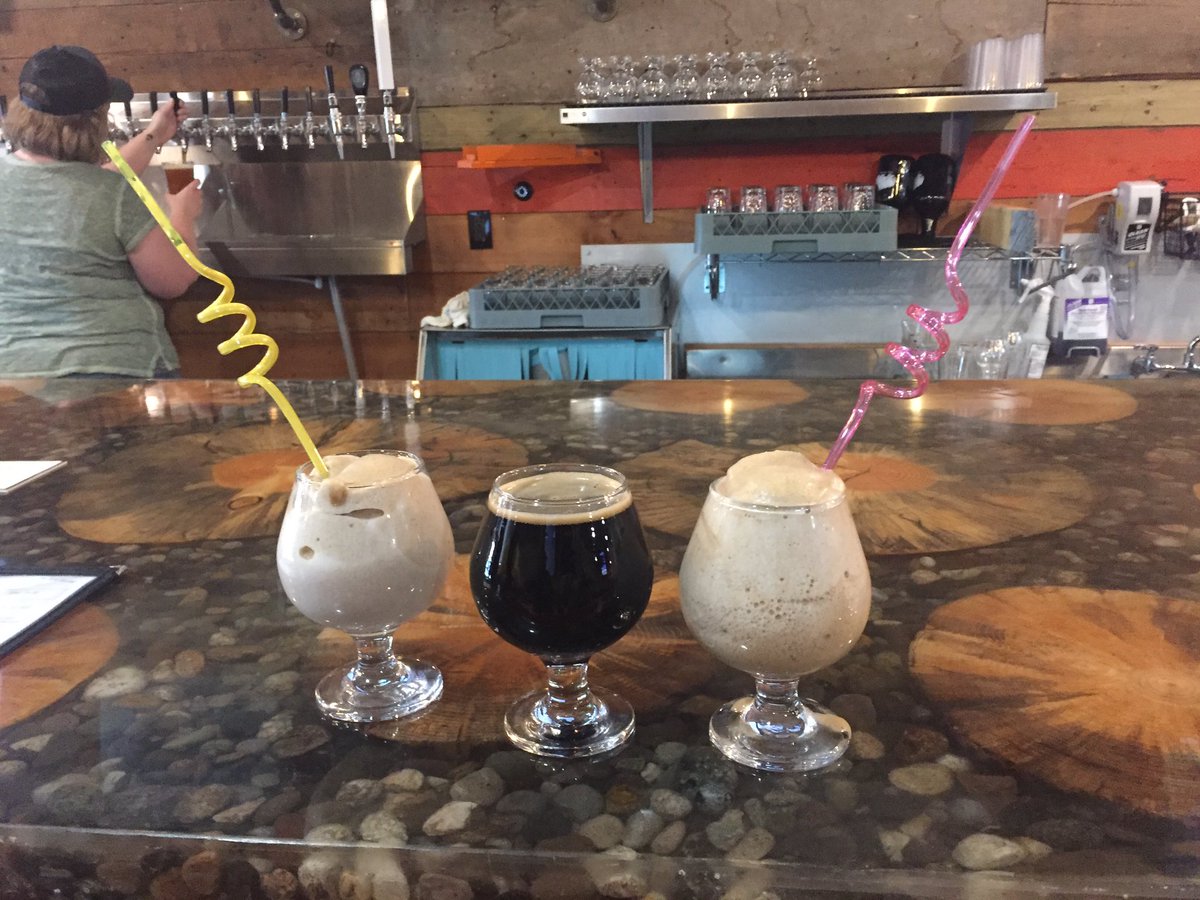 Stop three in #kalispell #montana.  <a href="/BiasBrewing/">Bias Brewing</a>.   Coconut Stout and coconut stout slushy is awesome #beernow19. #kalispellbeernow #beermeow #bbc19 #beernowandlater