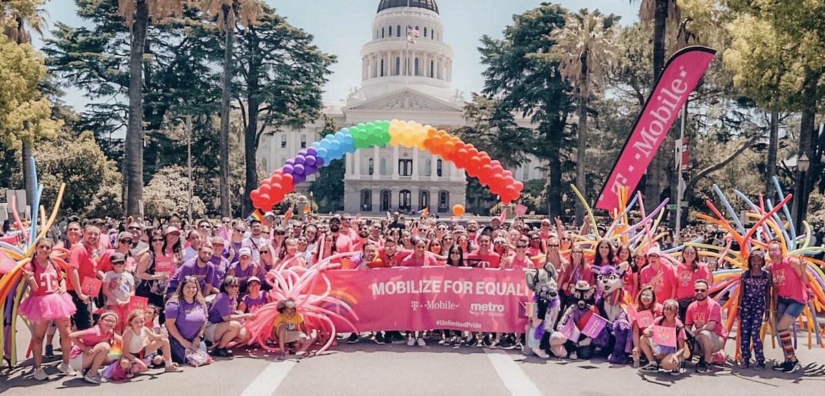 What an incredible day! It took so many people working together to make this day happen and #PrideSacramento brought us together. #UnlimitedPride #AreYouWithUS #WestIsBest special thanks to <a href="/giuseppetmo/">Giuseppe</a> for being our photographer! <a href="/SamSindha/">Sam Sindha</a> #TMobile