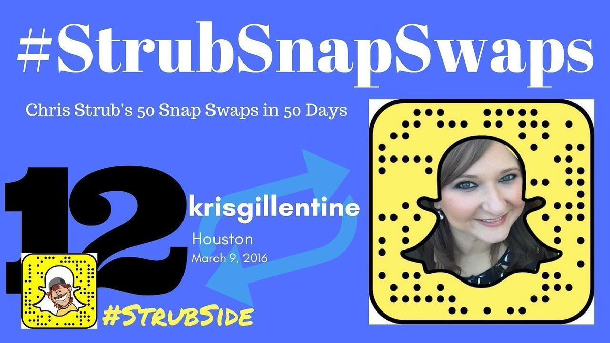 StrubSnapSwaps's tweet photo. On Day 12 of #StrubSnapSwaps, @ChrisStrub took over @KrisGillentine’s #Snapchat account: https://t.co/j400LAy8ae #chatsnap 🔁🇺🇸 https://t.co/X1CzJFru5c