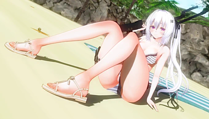 水着姿をかきました👙 
