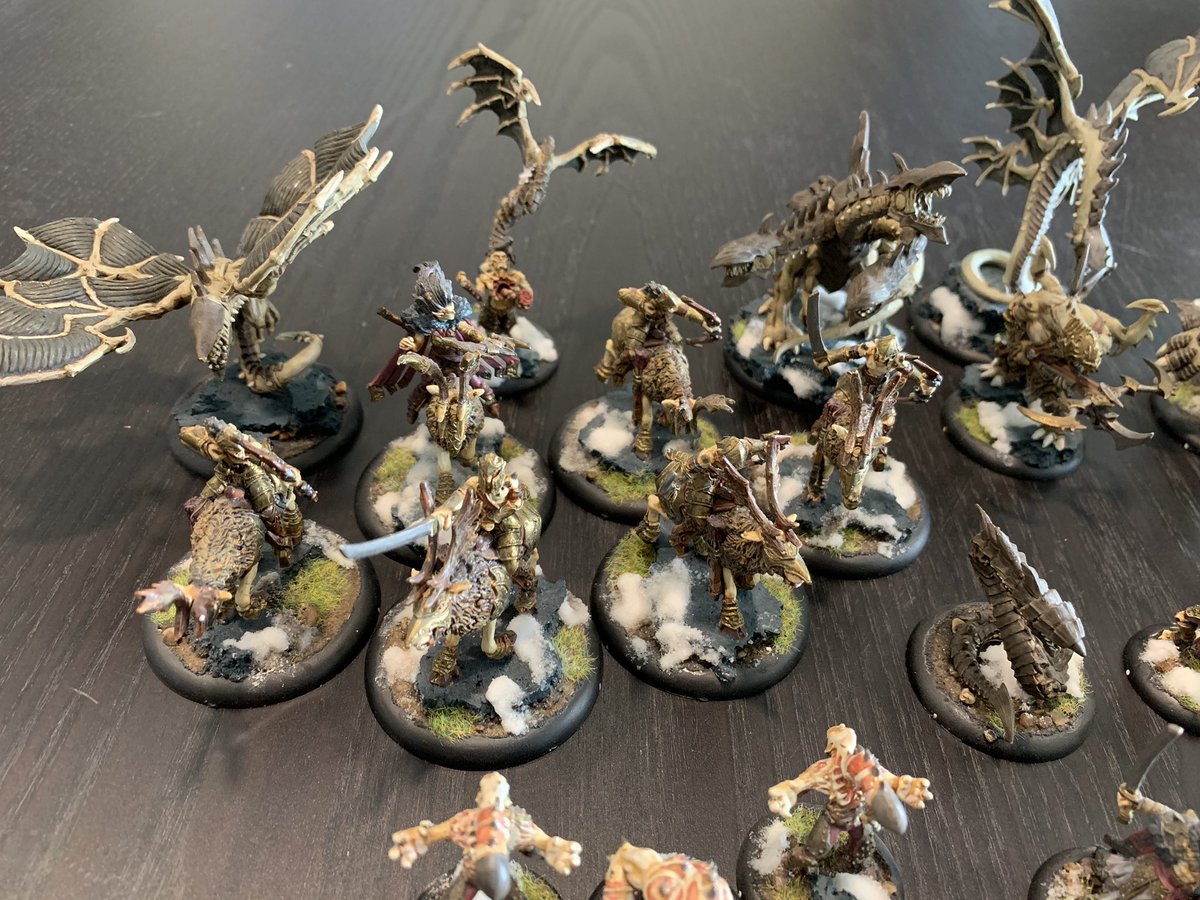 Seems like it’s about that time again!

I’m giving away this fully painted and based Legion of Everblight army. For free. I will cover up to $50 in shipping (fool me once...).

In one week I will pick someone at random who retweets this tweet and is a follower.

Happy sharing!