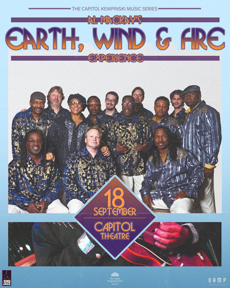 The Earth, Wind &amp; Fire Experience Live! Grab your tickets at bit.ly/EWFSG
