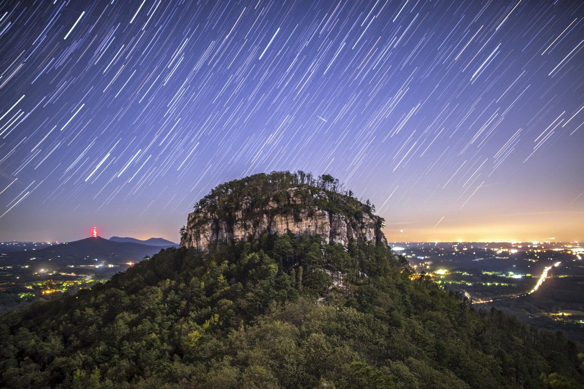Catch a falling ⭐ at Pilot Mountain.

Hike one of the state park's many trails to reach the summit, which rises more than 2,000 feet and offers endless views.