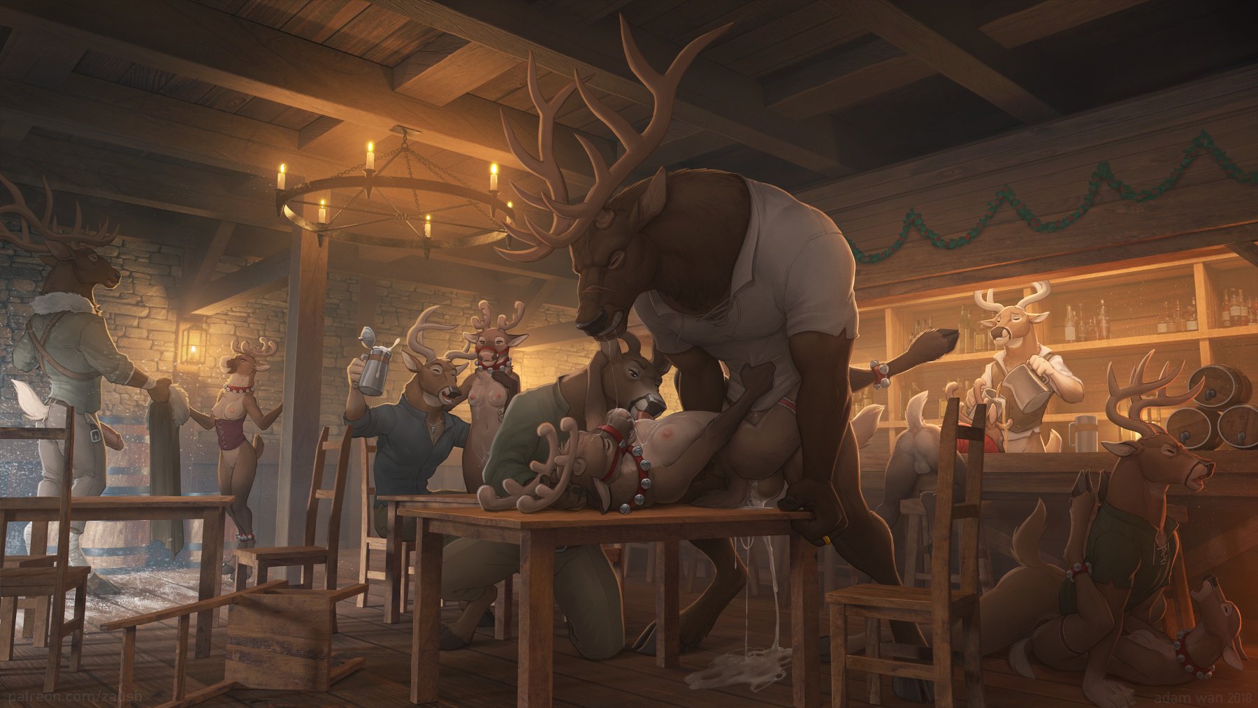 “Elk Bar 2 [MFMFMFMFMM] (Zaush) source: https://t.co/9IZZNulf8u #nsfw #furr...