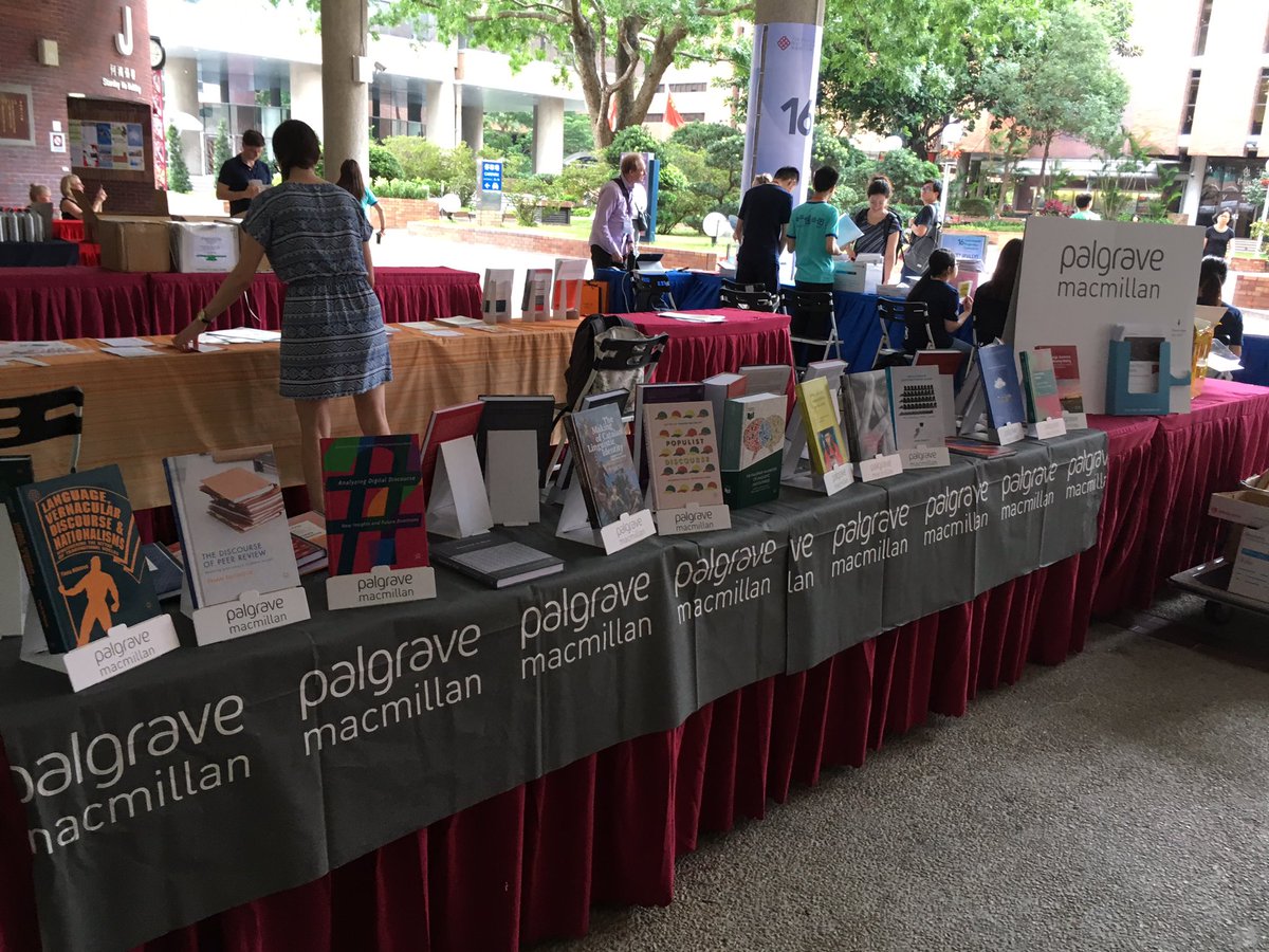 Palgrave_Ling's tweet photo. All set up for the start of #IPrA2019 this morning! We’re based on the FJ podium level, just behind the registration desk. The books are sweating slightly, and so am I. Come and visit the @Palgrave_ stand! #conference #HongKong https://t.co/PFbVa0WFhx