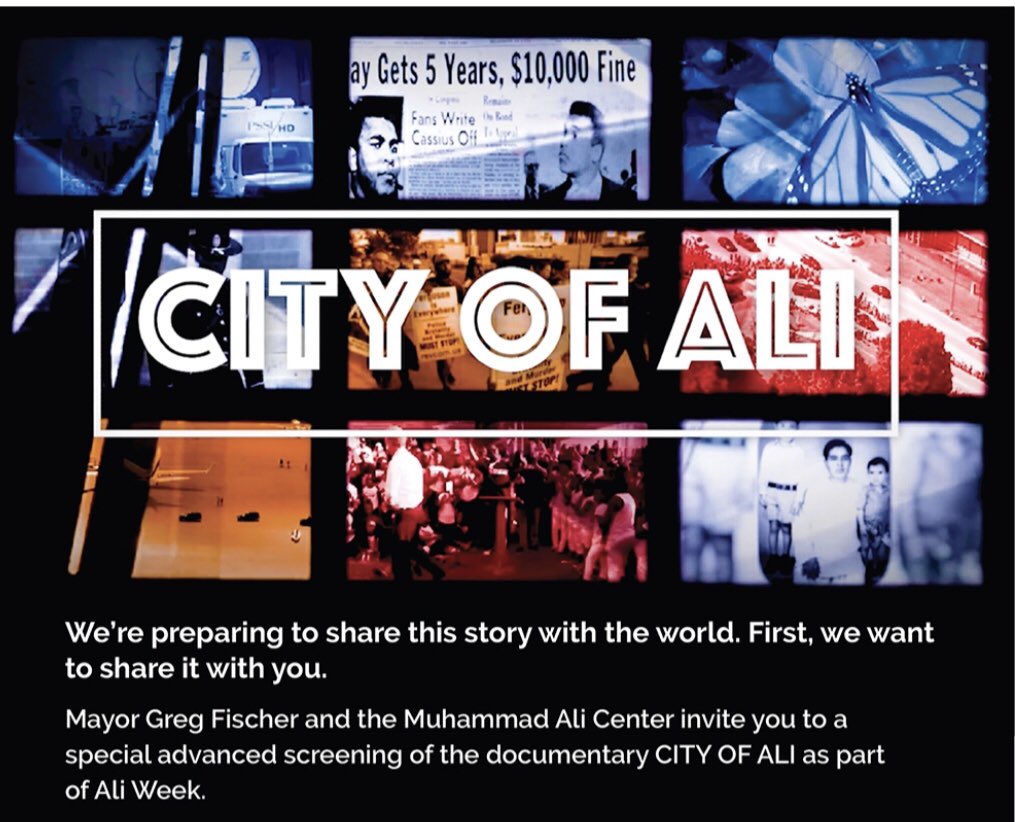 daysims's tweet photo. Attended the advanced screening of the “City of Ali”. Brought back so many memories from that week in June of 2016. To top off the evening, a double rainbow could be seen from the Ali Center after the screening. I’m thinking The Champ was pleased! #AliWeek #TheGreatest https://t.co/YwBPUO57Yl