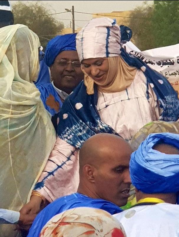 NahaMouknass's tweet photo. معالي الوزيرة رئيسة حزب الاتحاد من أجل الديمقراطية والتقدم UDP في كيهيدي مساء الأحد دعما ومساندة لمرشحنا مرشح الإجماع الوطني السيد محمد ولد الشيخ محمد أحمد ولد الشيخ الغزواني. https://t.co/QTeYRL8EQb