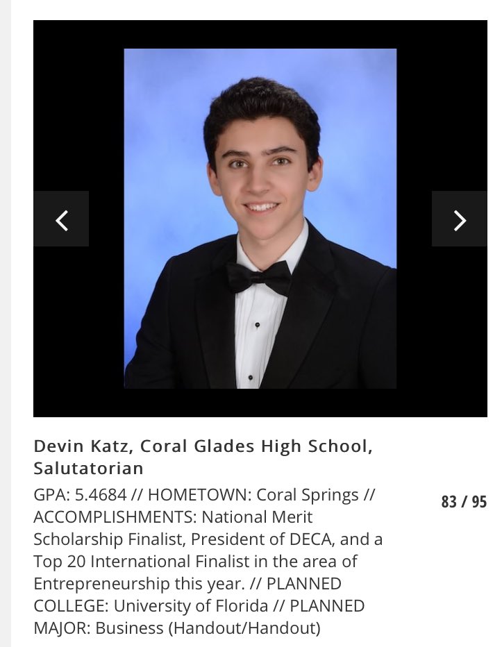 PrincipalFCMS's tweet photo. Congratulations Valedictorian and Salutatorian Kendra and Devin via @SunSentinel #BCPSGrads π https://t.co/sU0BiqOrKE