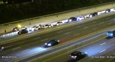 OPP_GTATraffic's tweet photo. COLLISION: #Hwy401 WB Col at Keele St. - all lanes are blocked due to collision. ^lw https://t.co/kEs7b6Q0P6