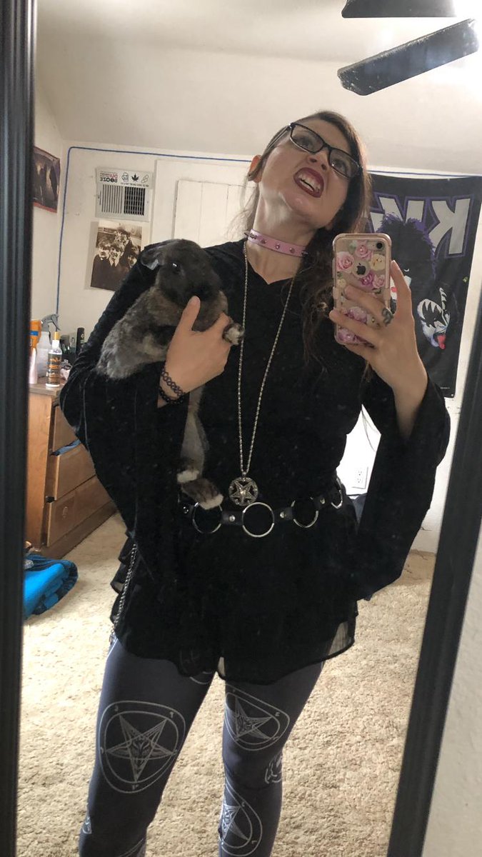 I adopted a bunny,
I’m fostering two and really want them to find a home. This is gatsby. 
Adopt, don’t shop and hail satan