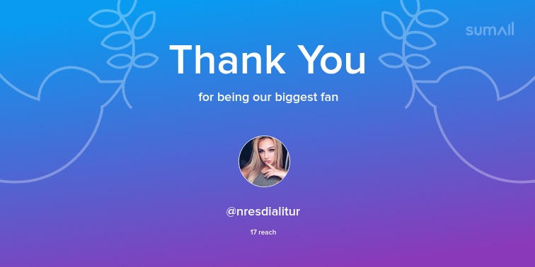 Our biggest fans this week: nresdialitur. Thank you! via sumall.com/thankyou?utm_s…