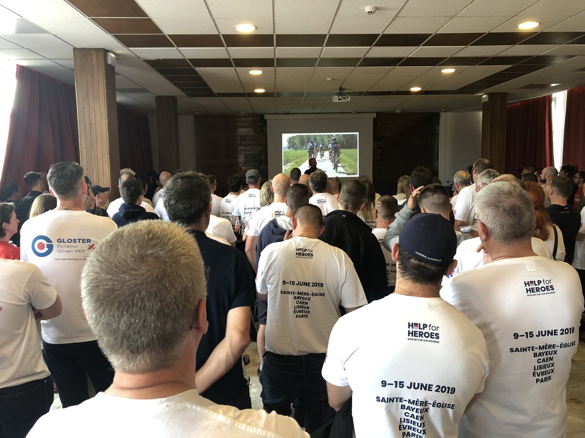 Ian_D_Field's tweet photo. Off we go for #bbbr19 supporting @HelpforHeroes - Team MAMIL setting out today for the weeks bike ride along the Normandy Beaches, ending in Paris on Friday! Wish us luck - support us at https://t.co/IerGT3408o https://t.co/3WhdakQ4Zv