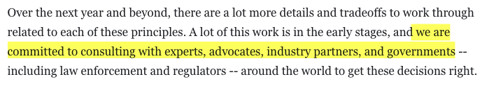 In his blog post, Zuckerberg notes tradeoffs will be made but commits to working w/ experts and advocates. We need an open letter from the likes of <a href="/bellingcat/">Bellingcat</a>, <a href="/amnesty/">Amnesty International</a>, <a href="/hrw/">Human Rights Watch</a>, <a href="/anticorruption/">Transparency International</a> et al to make sure <a href="/facebook/">Facebook</a> understands the negative impact Graph's demise will have