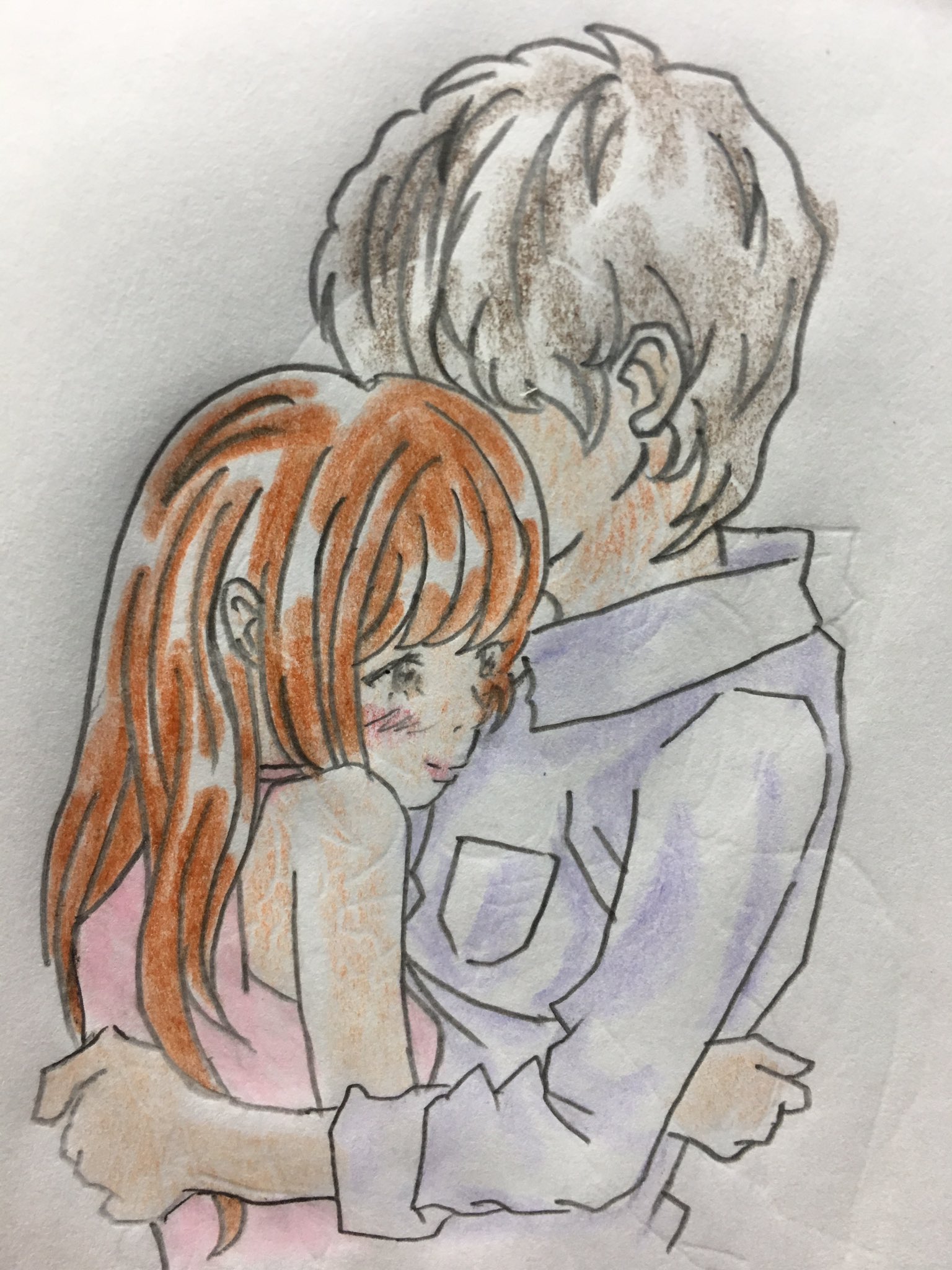 ノブユキ En Twitter 幸せ 可愛いでタイムラインを埋め尽くせ 模写 カップルイラスト 絵を褒められると頑張れるので軽率に褒めて