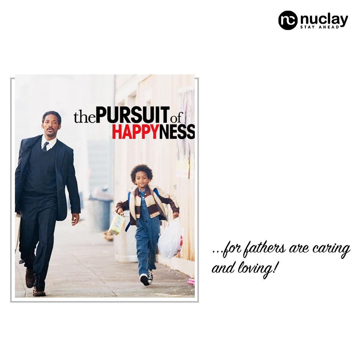 NuclaySolutions's tweet photo. Here's an addition to our countdown for #FathersDay 2019.
#4 - Pursuit of Happyness
#nuclay #stayahead https://t.co/qVm3p20aau