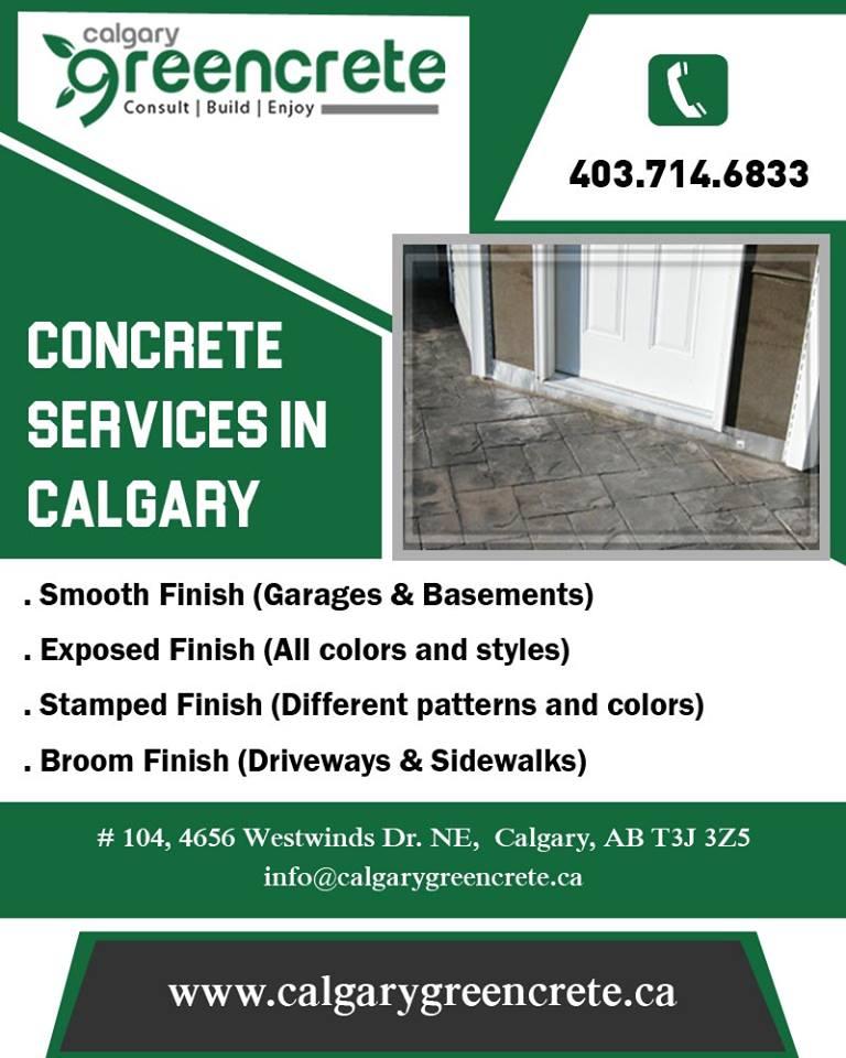 CalGreenCrete's tweet photo. The concrete services we offer can be finished in a variety of ways including broom, power trowelled, coloured/stained or sealed with a hardener.

Get your Concrete Service Done Today! 

403-714-6833 https://t.co/XvTf29FJcF