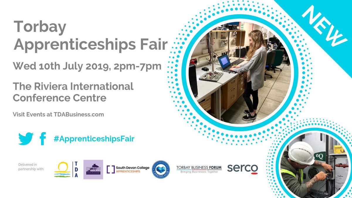 Join our brand new Torbay Apprenticeship Fair - Exciting opportunities for all!👇🏻 #livevacancies #employers #PopupJobShop #apprenticeships #Jobs #partnershipwork @sdcollege @serco_ssw @TDABusiness @BeckyDavies01 @FlipflopRobbie @TorbayBusiness @DCTrainingNet @Reynolds20Steve