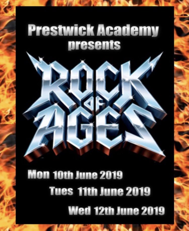 PrestwickMusic's tweet photo. Two shows today!!! Dress run this afternoon!! Exciting times!!👌🏻🎸🤟🏼Still tickets available for 7pm performance tonight! £7/£5 come along and support these amazing pupils! #RoA #Dontstopbelievin https://t.co/JVoRN0BPQA
