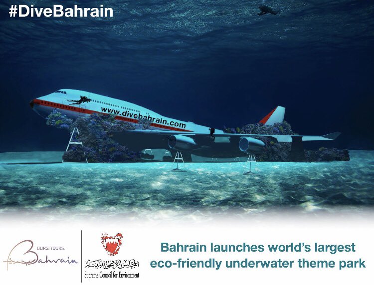 malmahmeed's tweet photo. #Bahrain is launching the world largest underwater dive site today 
in partnership with the private sector, local dive companies and clubs. https://t.co/FnpAFYPkSM