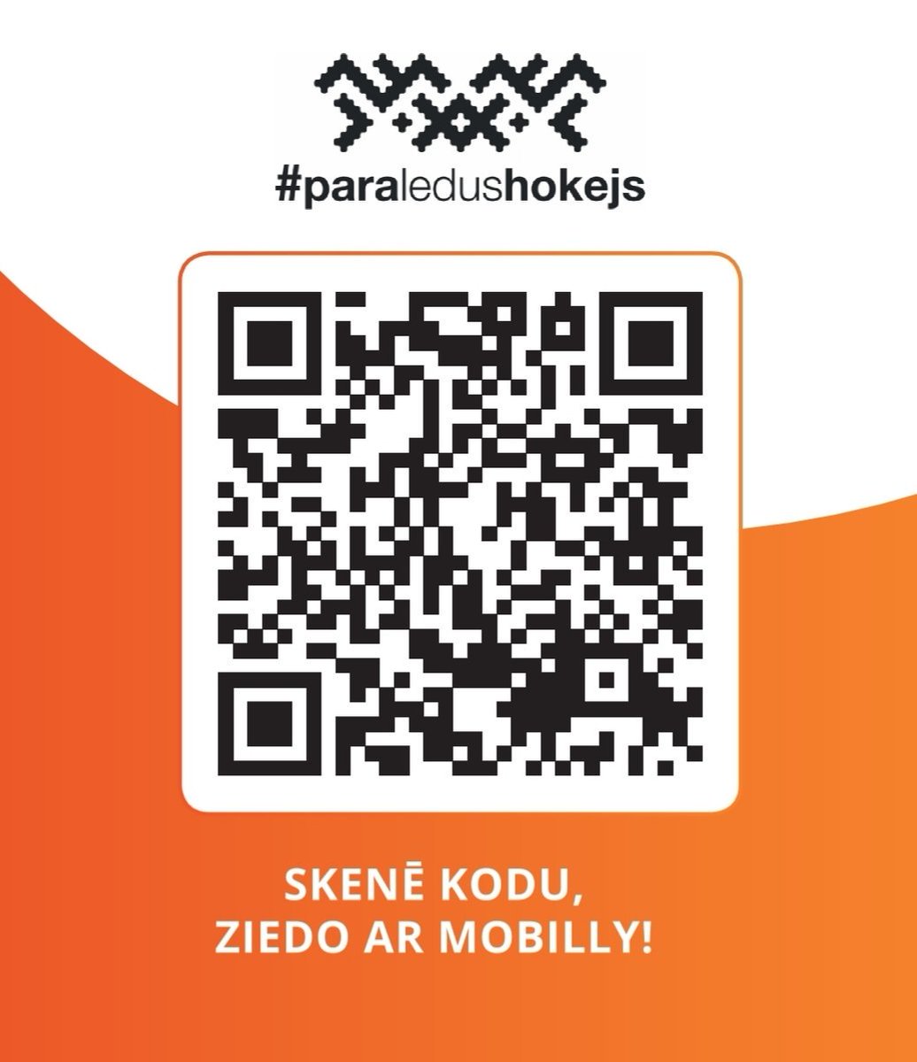 marruciic's tweet image. P.S.

&quot;Skenē kodu, ziedo #ParaLedusHokejs ar Mobilly&quot;
#SportaMarketings360