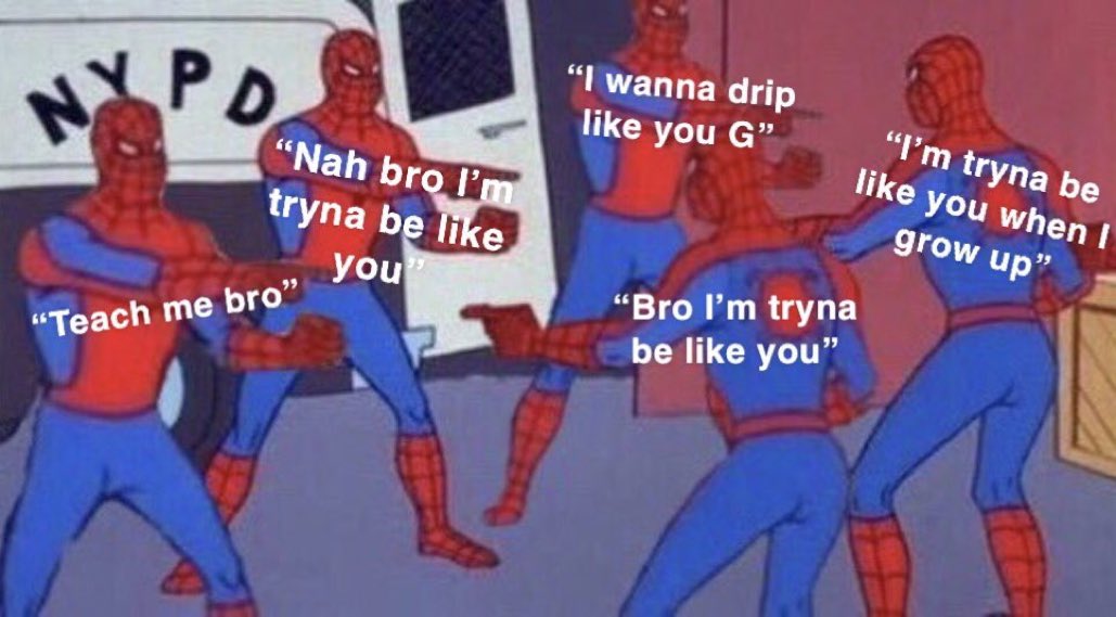 Black men encountering each other in public