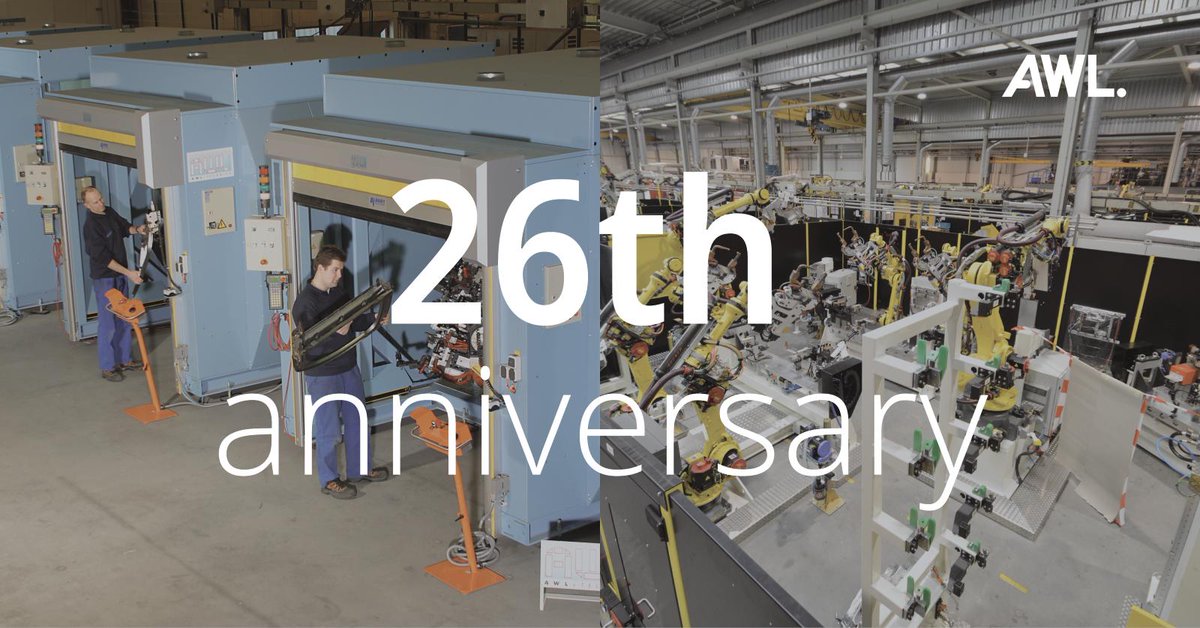 AWLTechniek's tweet photo. 1993-2019. From a small machine builder in the Veluwe, the Netherlands, to a global automation partner. Today we are celebrating our 26th anniversary! #technologies #joiningsolutions #systemintegrator #globalpartner #anniversary https://t.co/xKN9F75oHy