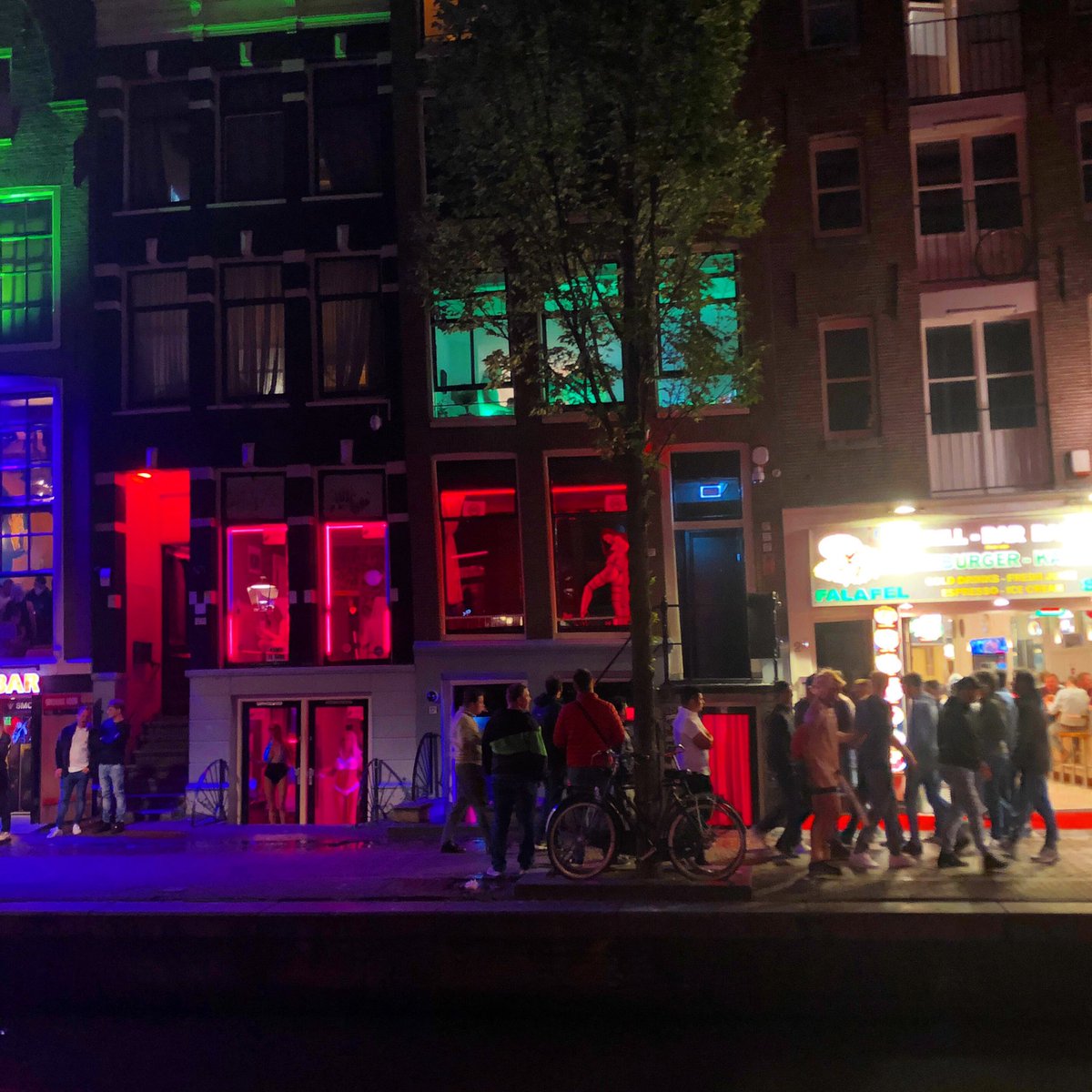 Light map red district amsterdam Red Light