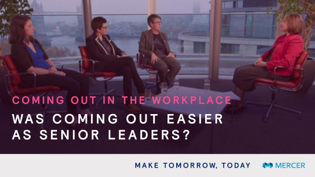 In 2018 Stonewall reported 35% of #LGBT people had hidden their identity at work because they were afraid of discrimination. View the 'Coming out in the workplace' @UKMercer video with senior leaders sharing their experiences: #Inclusive #PrideMonth bit.ly/2Zcrsh5
