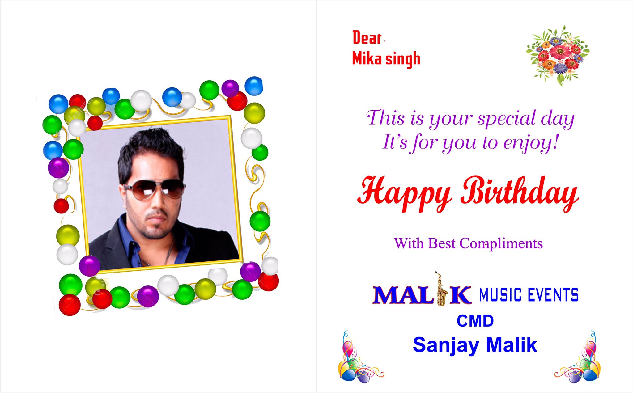 King of voice my younger brother Bollywood Playback singer Happy Birthday king mika singh mata rani bless you 