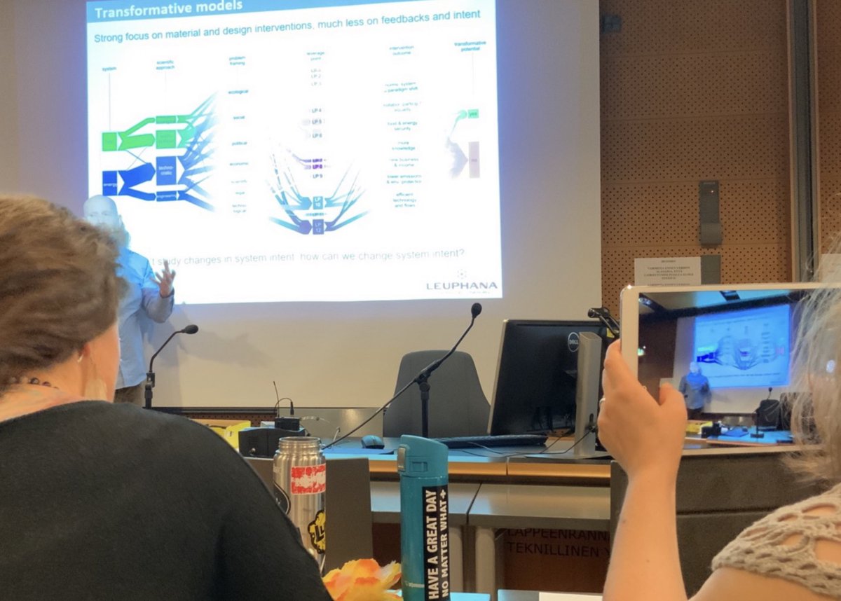 samuelmann's tweet photo. Dave Abson talking need for transgressive models. Challenge implicit intent in models. Focus on leverage points lens. #limits2019 https://t.co/o3vLH2pXB2
