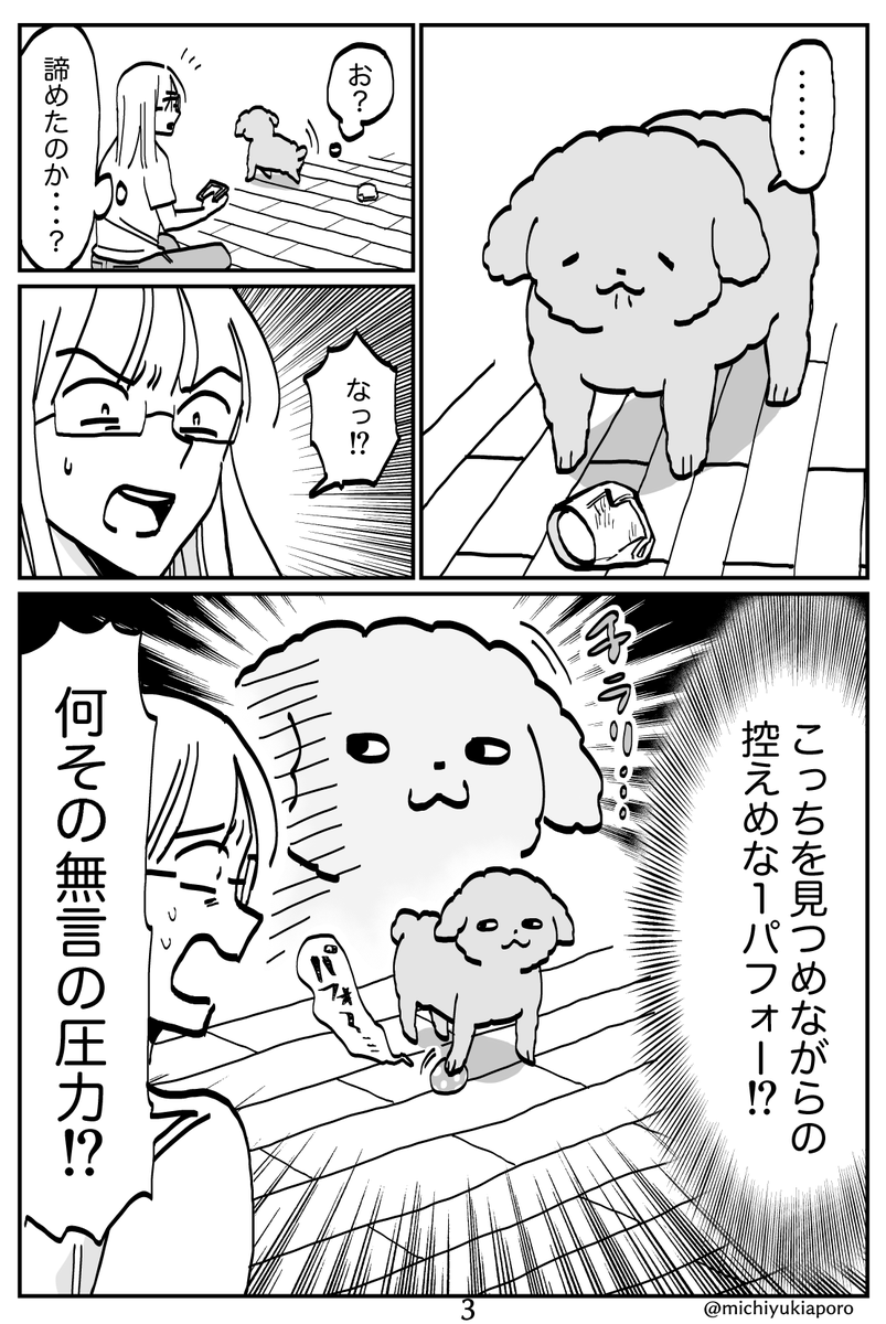 飼い主より賢いうちのイッヌ。

おじいちゃんになってから仔犬の頃のようながっつきがなく、静かな心理＆頭脳戦を使ってくるようになりました。 