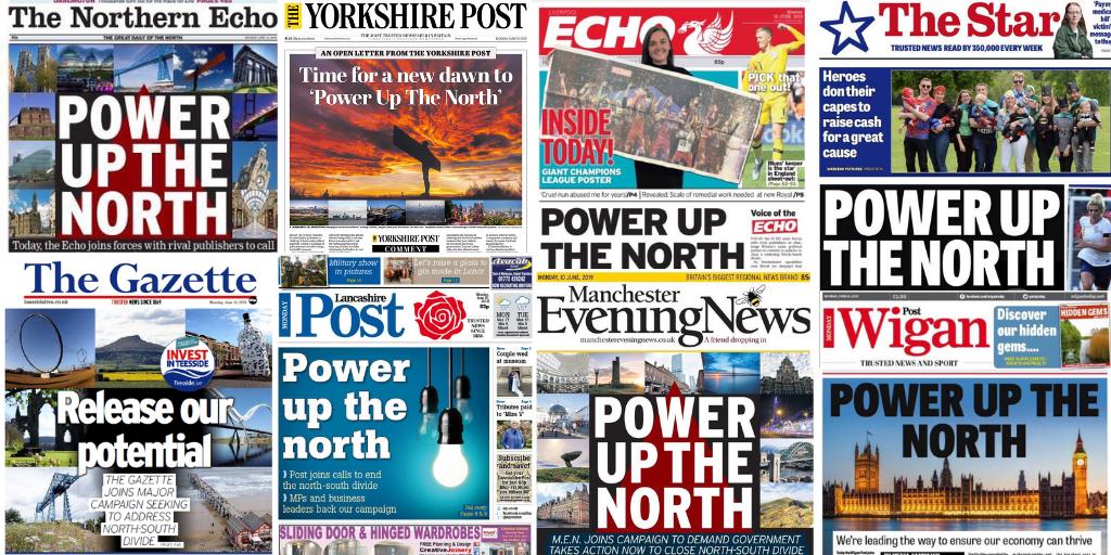 Transport4North's tweet photo. "This powerful call cements the strength of feeling from the North’s communities – that our time is now. After decades of underinvestment, it’s clear investment in infrastructure is fundamental to rebalancing the UK economy." https://t.co/ba8JDA58hL #powerupthenorth https://t.co/Y5gRGhDOuf