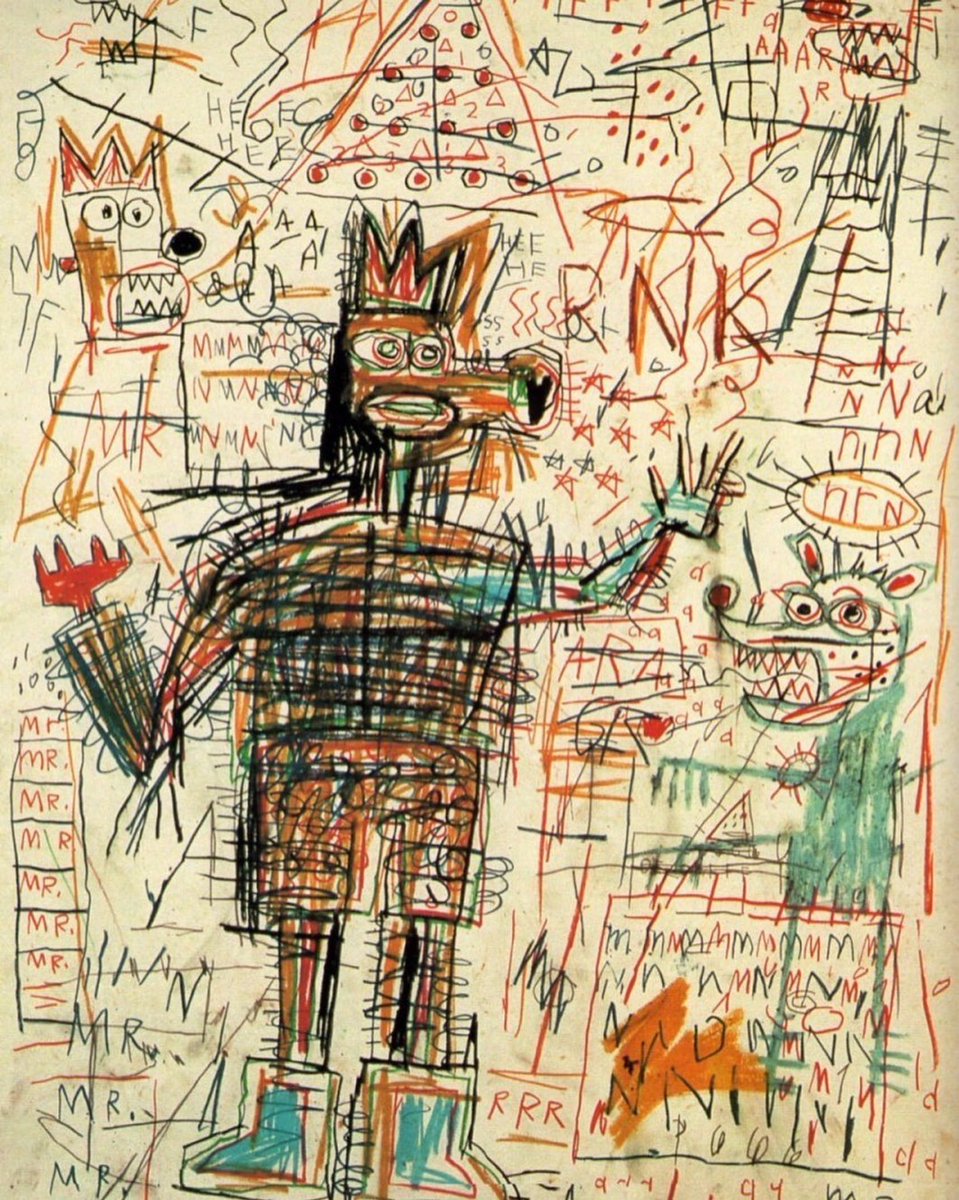 RoboSkelm's tweet photo. #basquiat #neoexpressionism #jeanmichelbasquiat #artbrut #basquiat_fans https://t.co/huS0VKwvVB