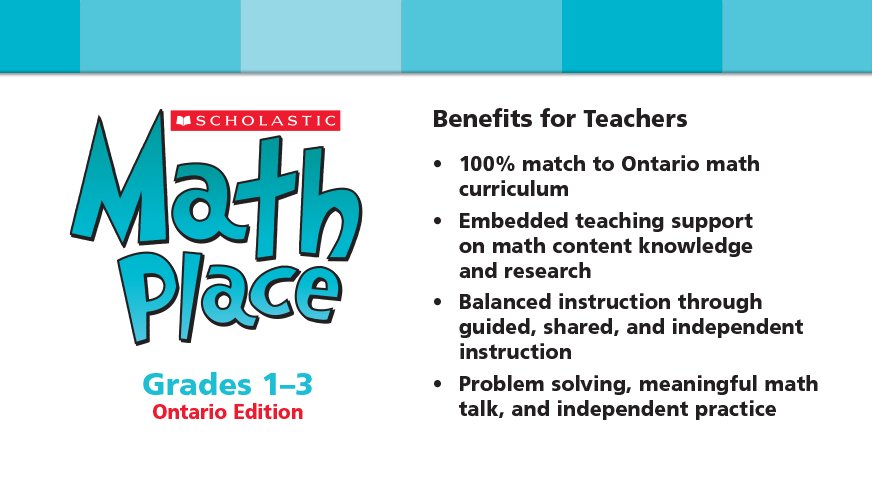 ScholasticEdCda's tweet image. Scholastic Education’s Math Place helps builds student confidence in math. 
Developed in Canada &amp;amp; a 100% match to the Ontario #math curriculum
Ask us about our Grade 1 units
#engagemath #teachmath  #MathEd #MathchatONT 
education.scholastic.ca/productlist/MA…