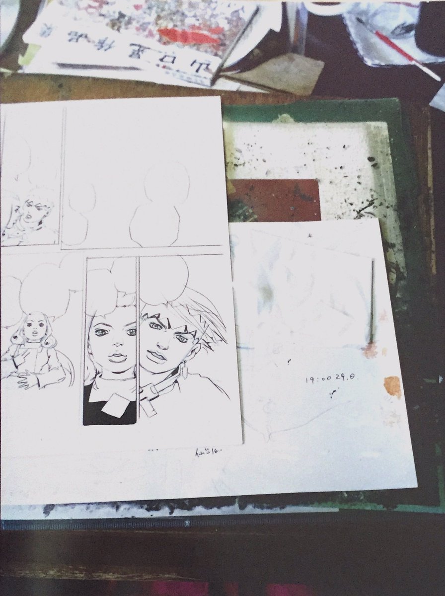 Hirohiko On Twitter Hirohiko Araki Working On Original Panels Of Thus Spoke Rohan Kishibe Episode 5 Millionaire Village From Jojomenon Artbook Https T Co 1q5hjej3ms