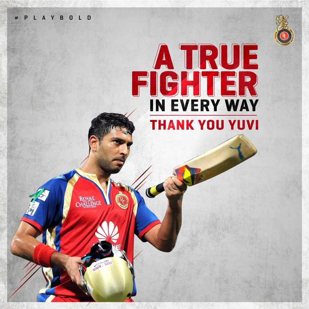 RCBTweets's tweet image. 304 ODI matches
111 wickets
8701 runs
A best of 150
27 Man of the Match awards
2 World Cups

Thank you for all the smiles, triumphs and memories. #ThankYouYuvi

Always #PlayBold