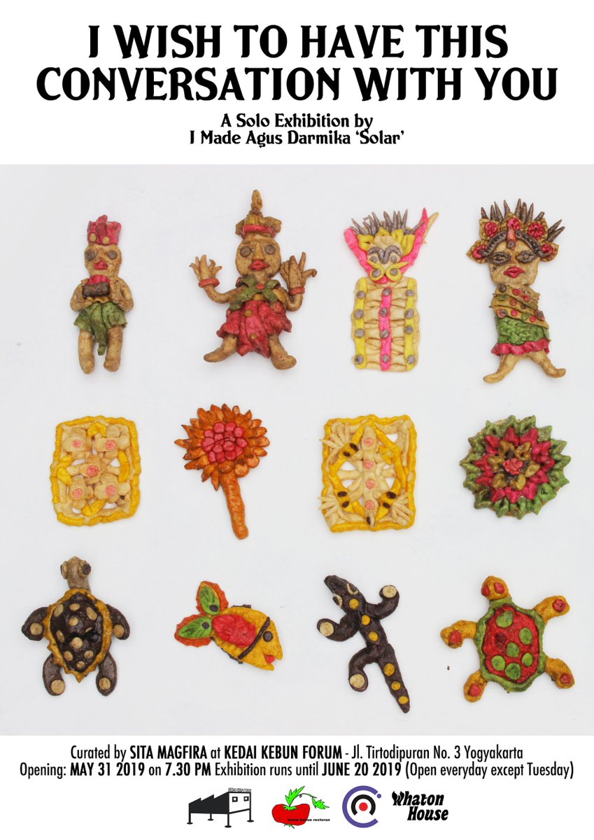 I Wish to Have This Conversation with You is I Made Agus Darmika 'Solar''s first ever #exhibition. His #artworks are an effort to reach out to her late mother as well as a ritual to build a conversation within him. Check out his works at Kedai Kebun Forum until June 20, 2019!