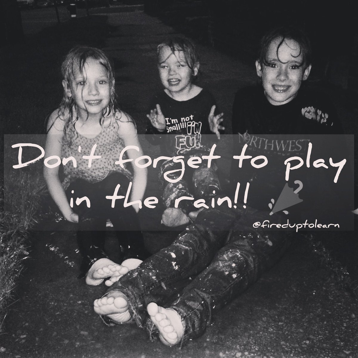 fireduptolearn's tweet image. Dont forget to play in the rain... So perfect for inspiration for a Monday, a cutie throwback & a rainy day. ☔
#fireduptolearn #rainyday #mondaymotivation #rain #playintherain #throwback