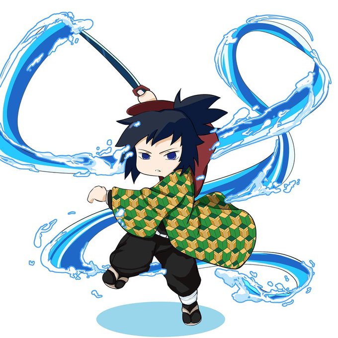 J_HumboさんがTwitterに投稿した冨岡義勇(鬼滅の刃)のイラスト。