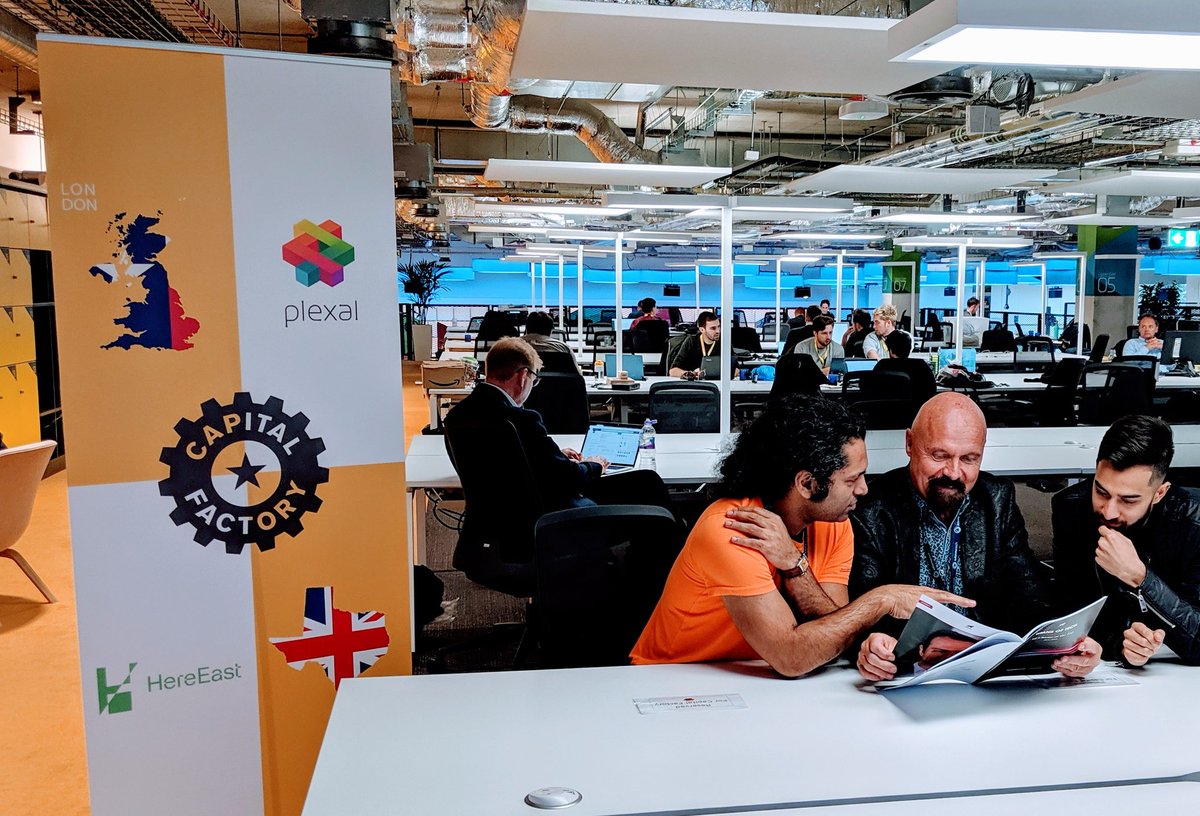 intellithinking's tweet image. Plotting global domination in our new @CapitalFactory space provided by our #UK partners @HereEast and @Plexalcity. Let&apos;s conquer the world together! #titansoftech #austin #ltw #london @L_Pbusiness @tradegovukUSA @TheBakeryLDN @theresa_may @UKinTX @JoshuaBaer @TechLondonAdv