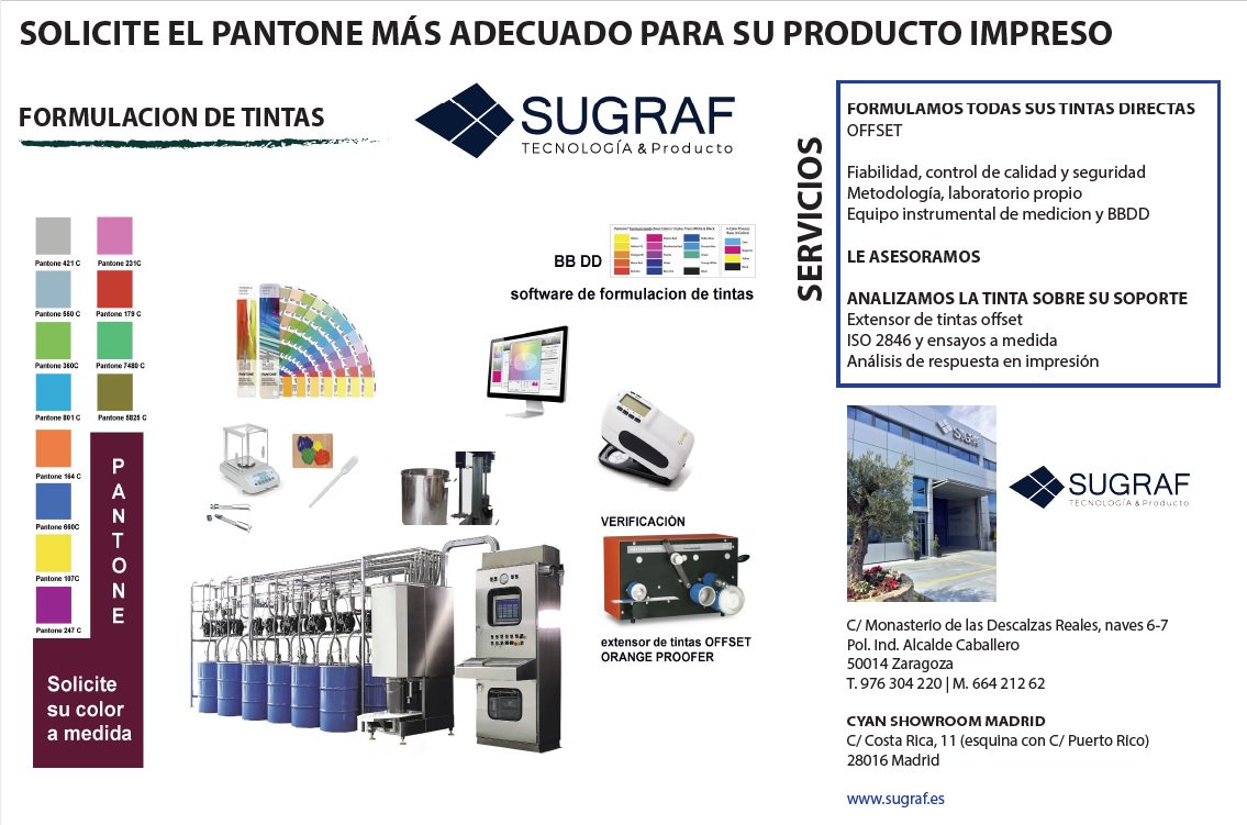 Sugraf's tweet photo. Servicio de formulación de tintas offset

Ofrecemos el servicio de formulación de tintas offset, le asesoraremos y podemos analizar la tinta sobre su soporte.
¡No dude ponerse en contacto con nosotros! 976 304 220 https://t.co/GJw4Zu2Qie https://t.co/DfEeU18c1H