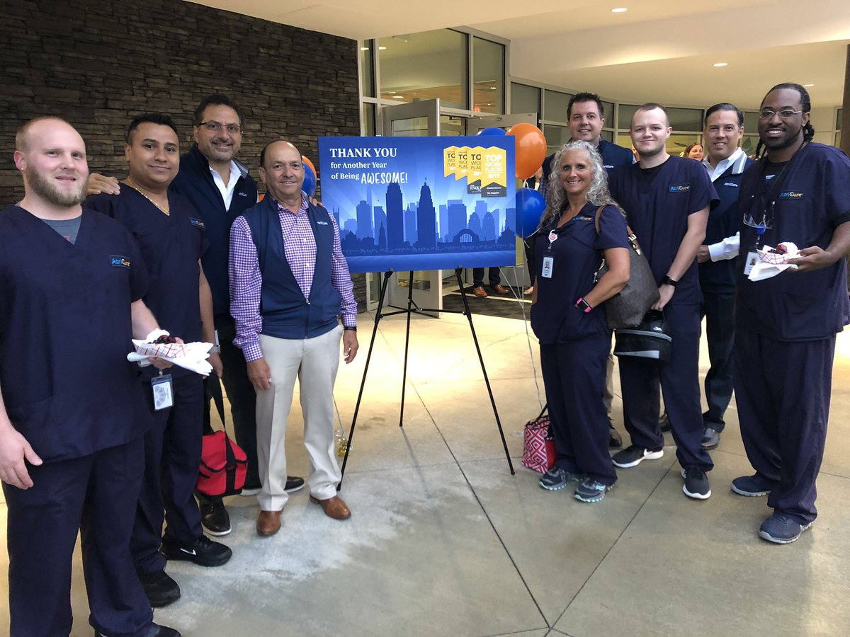 AtriCureCEO's tweet photo. No better way to start the week than greeting the @AtriCure team with @MartysWaffles and a huge THANK YOU for voting us a @TopWorkplaces in Cincinnati! This group is outstanding! @Enquirer #workplaceculture @PappaPriv @andywadecpa @Tonyaaus https://t.co/z8BkUsDcue