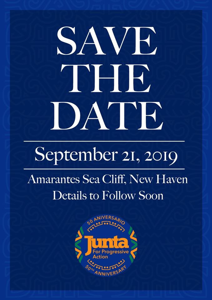 SAVE THE DATE: Junta's 50th Anniversary Gala ¡Adelante Unidos! #ctlatino #newhaven #newhavenlatino #ctlatinx #junta