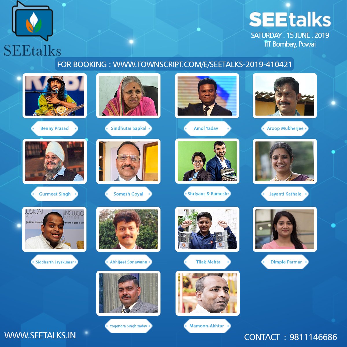 townscript's tweet photo. @SEEtalks_ is an earnest attempt to share inspirational stories from different walks of society to understand the possibilities of entrepreneurship. Join us to encounter these stories of inspiration and impact. Tap- https://t.co/L1GygrbfMm 
#SEEtalks #event #leadership #startup https://t.co/VL8BmceSkQ
