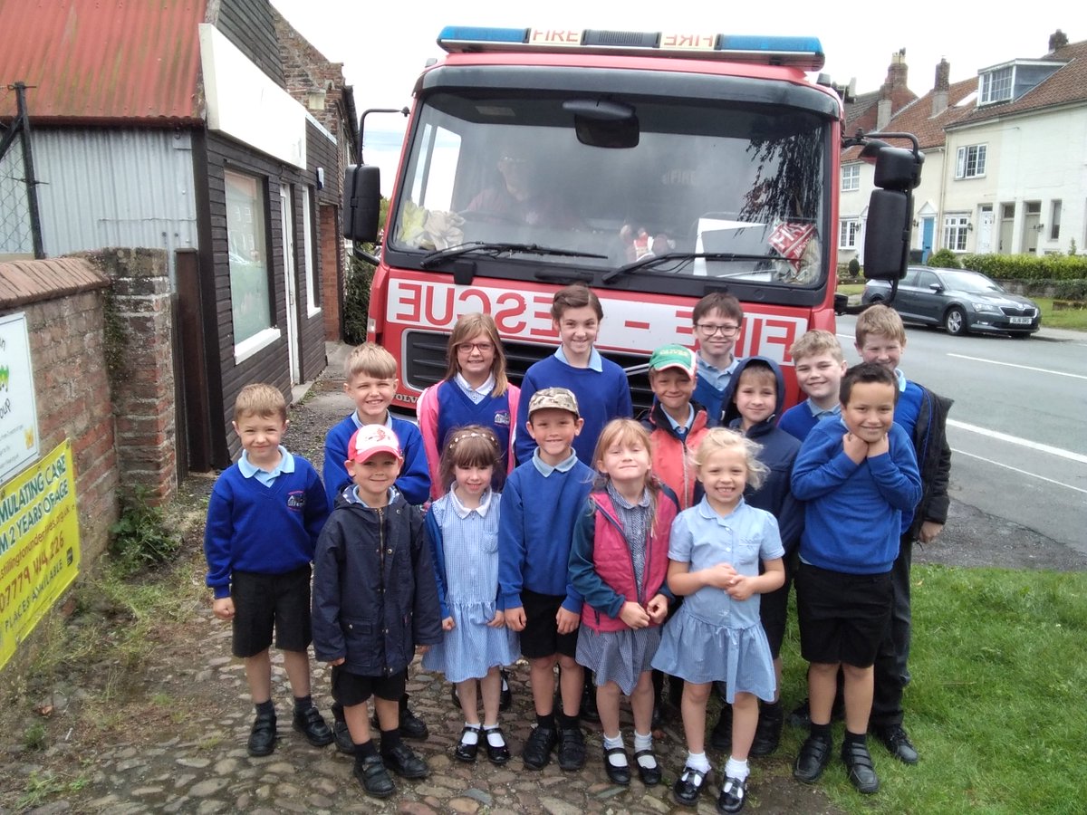 Last week we had a visit from Northallerton Fire Service, the children learnt about fire safety, fire prevention and the role of the fire safety. They all had a wonderful morning and even got chance to sit in the fire engine! <a href="/NorthYorksFire/">North Yorkshire Fire & Rescue Service</a>