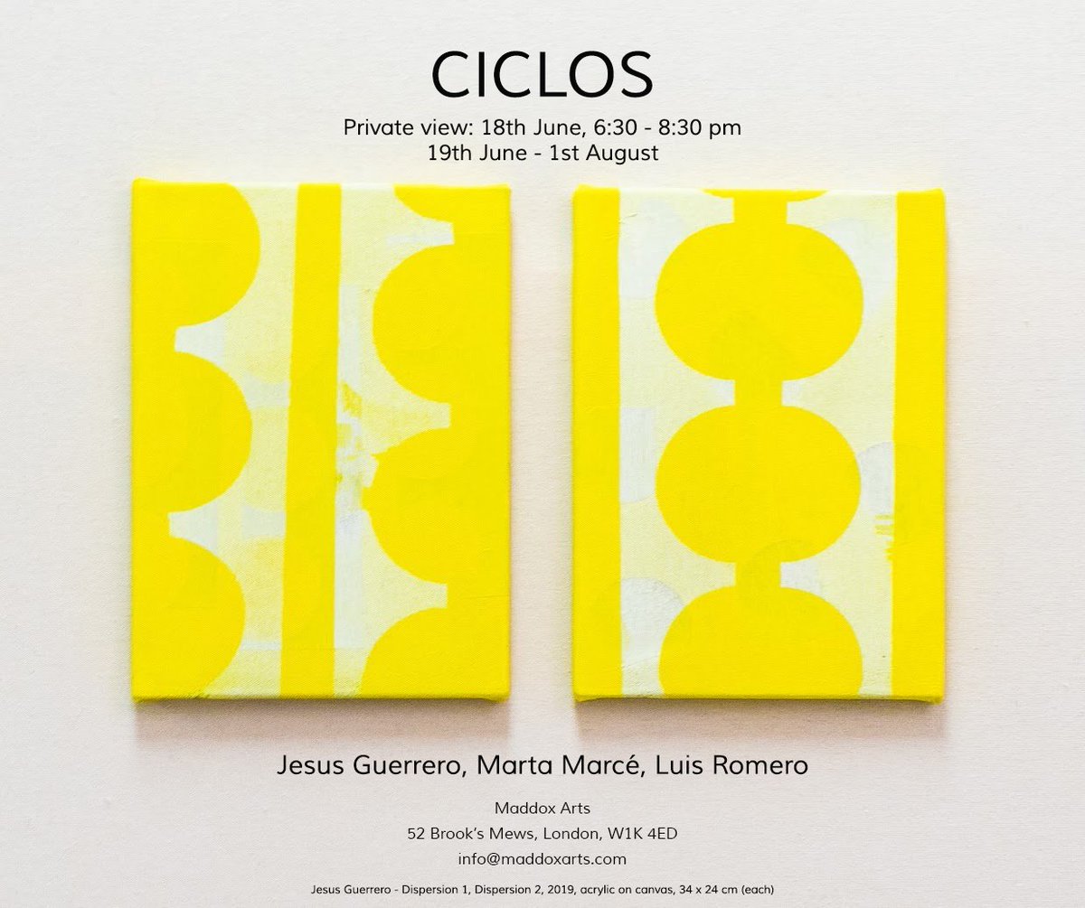 maddoxarts's tweet photo. Please join us for the private view of CICLOS next Tuesday. https://t.co/b2G9pEtlpn