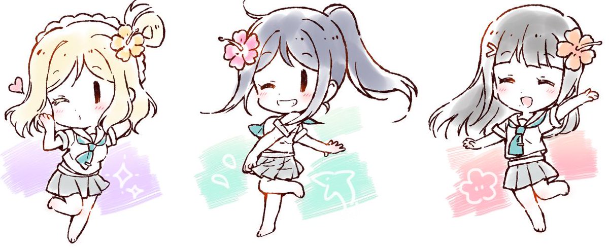 桜内梨子 ,高海千歌 ,渡辺曜 「https://t.co/Jinvbq8qHk
サンシャイン!!アロハシャツ!途」|赤目🦔Skeb：３件のイラスト