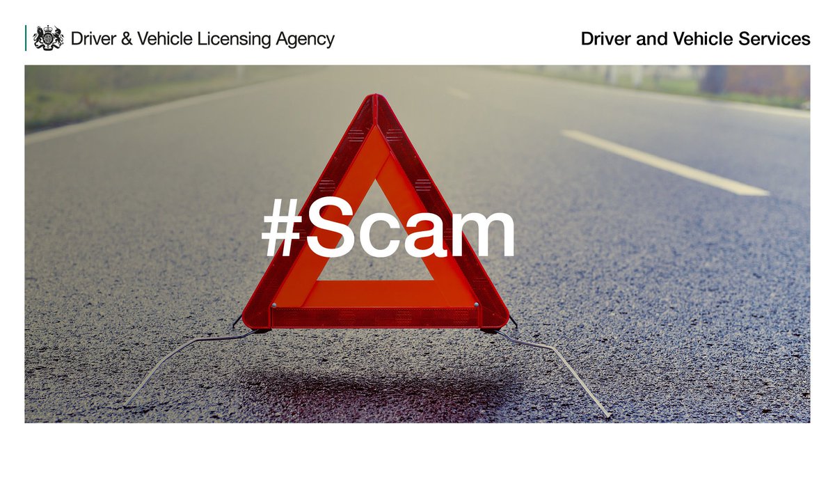 DVLAgovuk's tweet photo. Beware of scams asking you to provide your personal details and to confirm credit card details https://t.co/X5RpAUXvU3 #ScamAware https://t.co/DIa8kPADmh