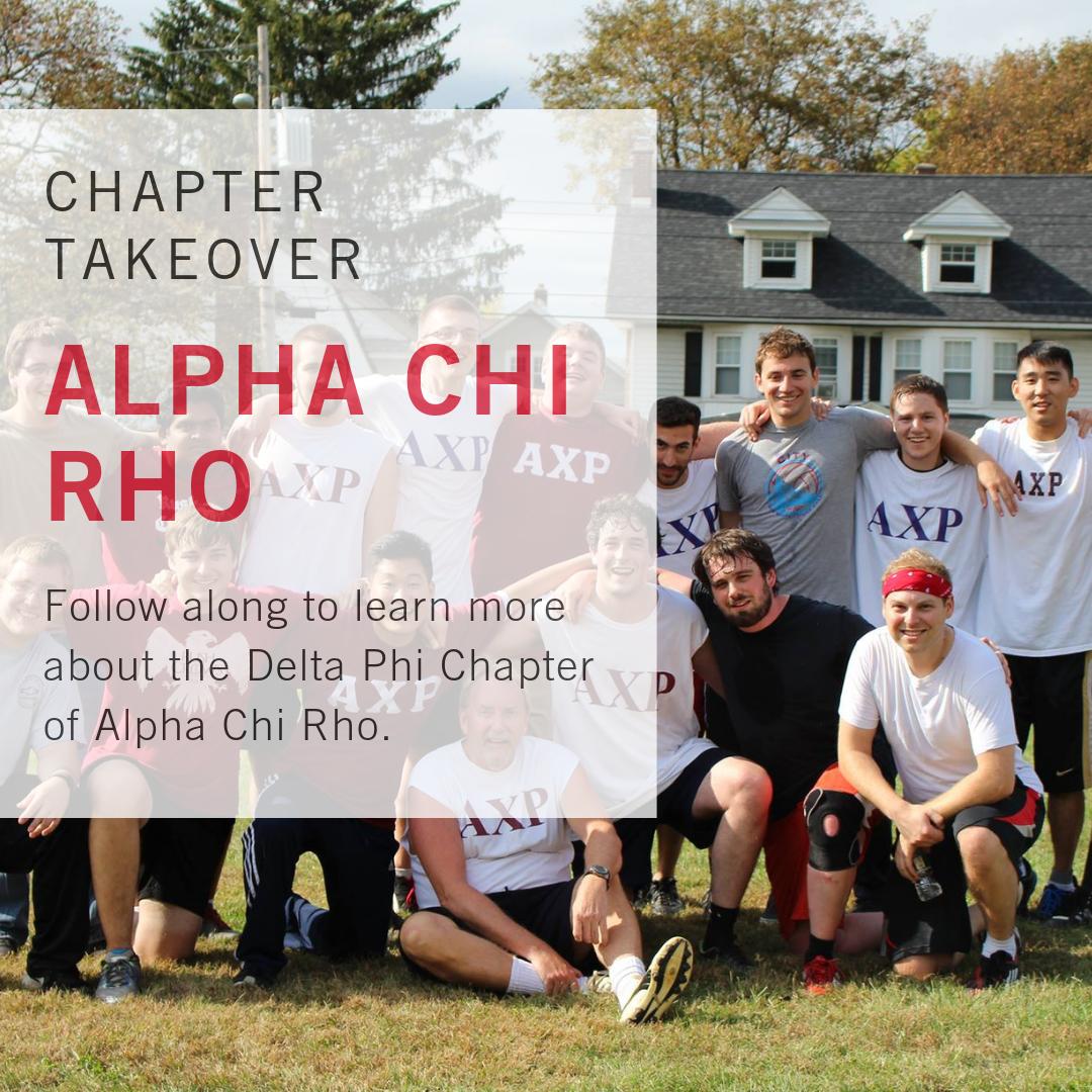 Up next for Chapter takeovers is Alpha Chi Rho! Follow along to learn more about <a href="/AlphaChiRho/">Alpha Chi Rho</a> #RPIGreekLife #GrowCrow #AlphaChiRho